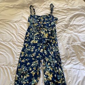 Navy blue lemon jumpsuit Women’s Large. Perfect condition